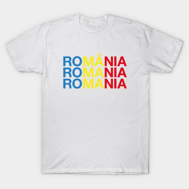 ROMANIA Flag T-Shirt by eyesblau